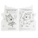 Developing coloring with cutting in the form of a character and reusable stickers "Three Cats"