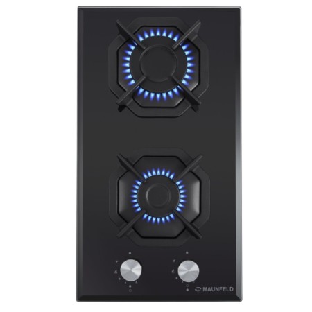 Hlect surface Maunfeld EGHG.32.2CB/G, gas, 2 burners, Black glass color