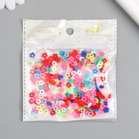 Beads for the creativity of PVC "Ring. Flowerers" set ≈ 330 pcs 0.1x0.6x0.6 cm-3