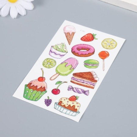Tattoo on the body color "Sweets. Citrus and berries" 12x7.5 cm-1