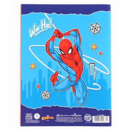 Color paper, A4, 16 sheets, 8 colors, unilateral, one-sided, on paper, 48 g/m², Spider-Man-4