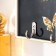 Key plastic, MDF 3 hooks "Magic butterflies" rhinestones, gold 29x1.8x19 cm