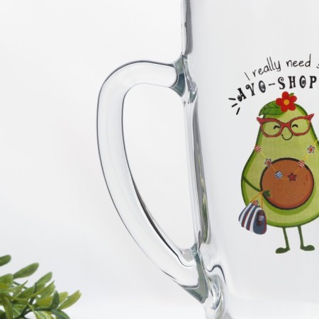 Avocado mug, 400 ml, MIX drawing-2