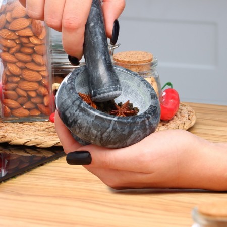 Stupa with pestle small, 75 ml, 5 cm, No. 4-7