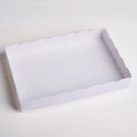Cookie box, confectionery packaging with PVC lid, just for you, 22 x 15 x 3 cm-1