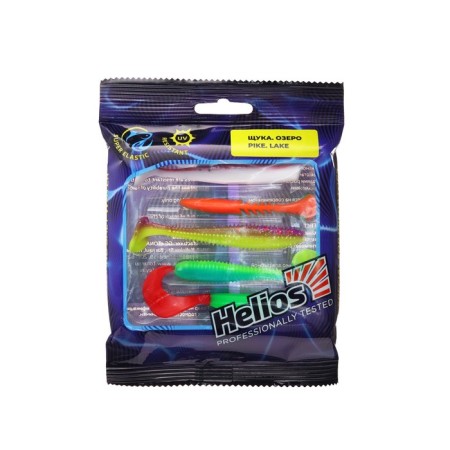 A set of silicone lures on the pike Helios "Lake", 5 pcs. (HS-PSET1)