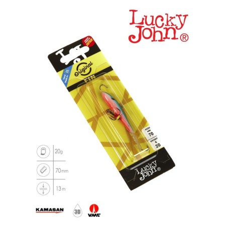 Balancir Lucky John Fin 5 + tee, 7 cm, color 54 blister-2