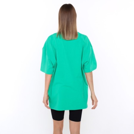 Women's T-shirt, mint color, Oversize size (42-46)-3