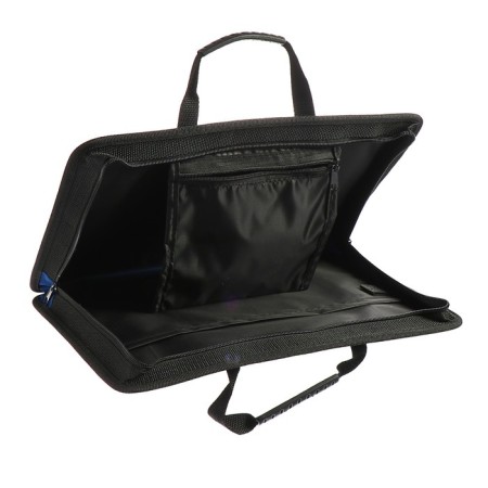The folder with the handles is textile, A4, 365 x 260 x 50 mm, 1C13 "Luga", frame, blue-1