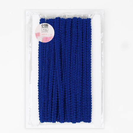 Decorative braid "Chanel", 8 mm, 10 ± 1 m, blue color-2
