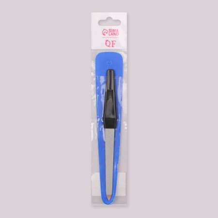 Metal file for nails, 15 cm, in a case, silver/black color-7