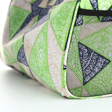 Sports bag, textura, average size, green color-5