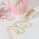 Kapron tape with embossing "Marble", 25 mm × 23 ± 1 m, ivory color/gold No. 008