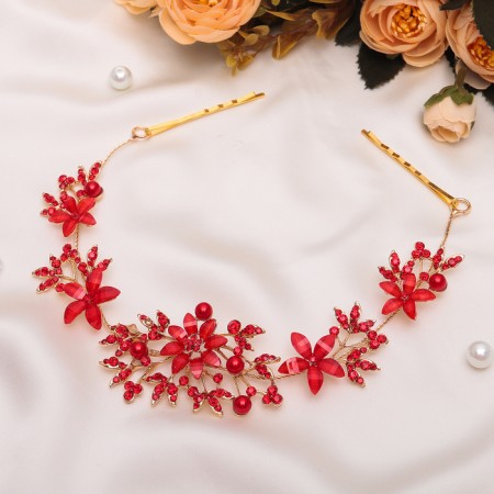 Hair accessory "Fire flowers" 25 cm