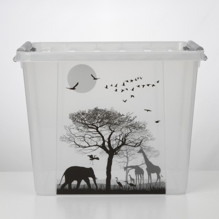 Storage container with Africa lid, 25 l, the color is transparent-1