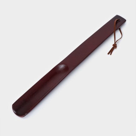 Spoon for shoes wooden, 30 × 4 cm, brown color-1