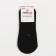 Invisible socks female, black color, size 23 (36-39)