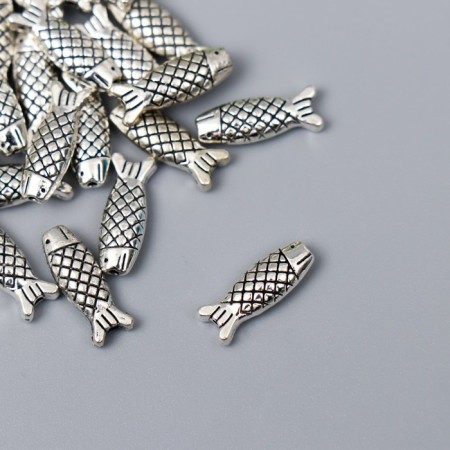 Busina for creativity Metal "Fish" silver g084b999 0.5x1.5 cm-1