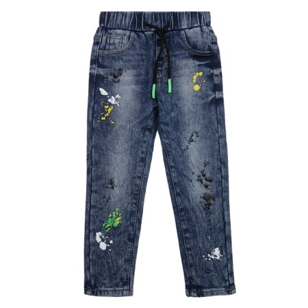 Jeans insulated with fleece for a boy, height 104 cm
