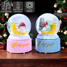 Souvenir Polystone Water Ball Light, music 