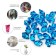 Artificial ice, 260 pcs, 25 x 18 mm, blue