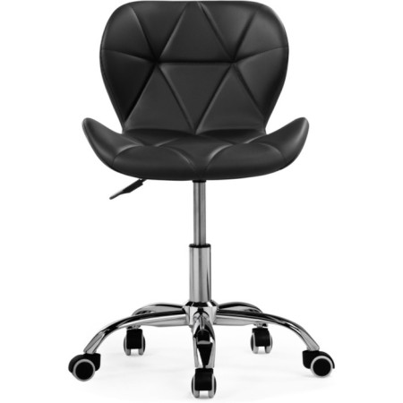 Computer chair Trizor Metal/Eco -leather, Chrome/Black 53x53x69 cm-2