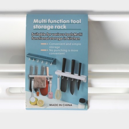Holder for knives and kitchen accessories, 25.5 × 11 × 5 cm, white color-6