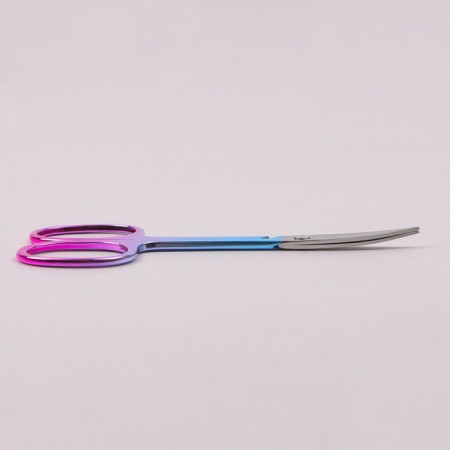 Scissors manicure, bent, wide, 8.8 cm, chameleon color-3