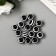 Beads for creativity plastic "Black and white striped ball" set of 15 pcs 1.4x1.4x1.4 cm 537373