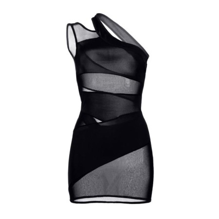Candy Girl dress with open shoulder, OS size, black color-2