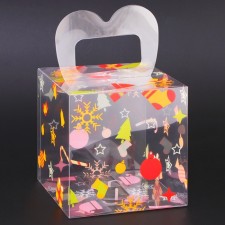 New Year. Box gift New Year's folding PVC 