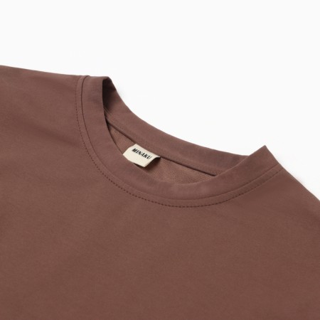 T -shirt female plain Minaku: One Most Brand Brown color, size 52-5
