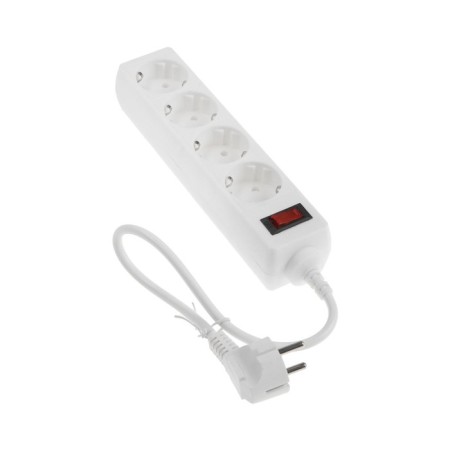 Luazon Lighting network filter, 4 sockets, 0.5 m, 2200 W, 3 x 0.75 mm2, 10 A, 220 V, white-1