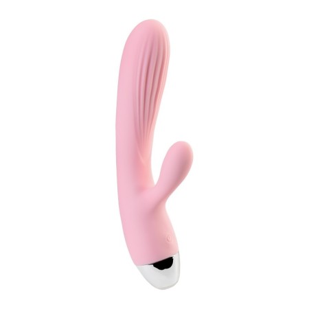 Pulsator and vibrator with heating function Eromantica EVA, silicone, pink, 20 cm-3