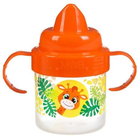 Children's player with solid nose "Girafik", 150 ml., With handles, color orange color-5