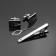 Set of male "cufflink + tie clip" thread, silver color