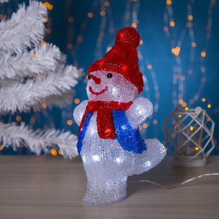 LED figure "Snowman-Figurist" 20 × 29 × 17 cm, acrylic, 24 LED, 220 V, glow of white