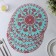 Set of serving napkins on the table “Collie”, 4 pcs, d = 38 cm, turquoise color