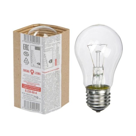 Incandescent lamp "Lisma", B, E27, 60 W, 230 B