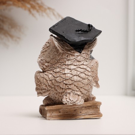Figure "Owl" beige, 12x8x6cm-2