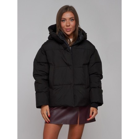 Winter jacket female, size 50, black color-7