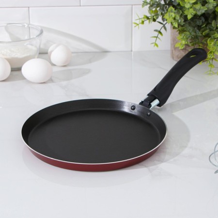 Pan pancake share Promo, d = 22 cm, plastic handle, anti -stick coating, burgundy color-7