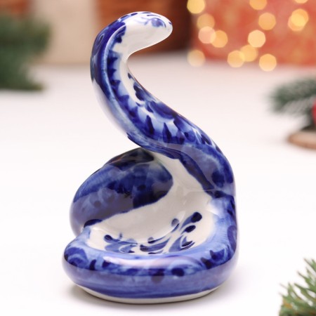 Souvenir "Snake", No. 5, Gzhel, 10 cm-3