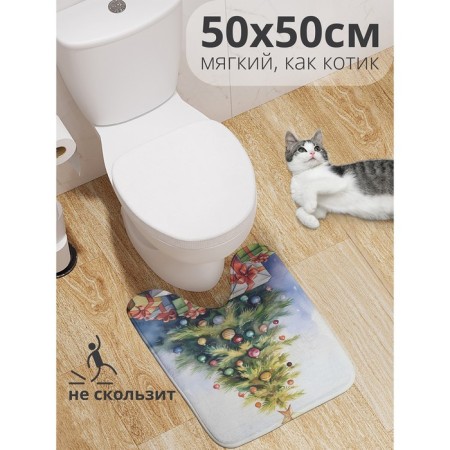 The toilet rug "Fairytale", anti -slip, size 50x50 cm
