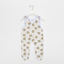 Long baby sliders, white color/bear, height 74 cm