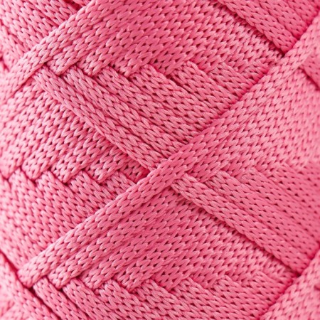 Knitting cord 100% polyester, width 3 mm 100m (bright pink)-2