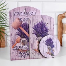 A set of 2 cutting boards + stand 