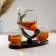 Mini -bar Rubin, on a stand, skeleton - 850 ml, glasses - 300 ml, 28.5 x 11 x 21.5 cm