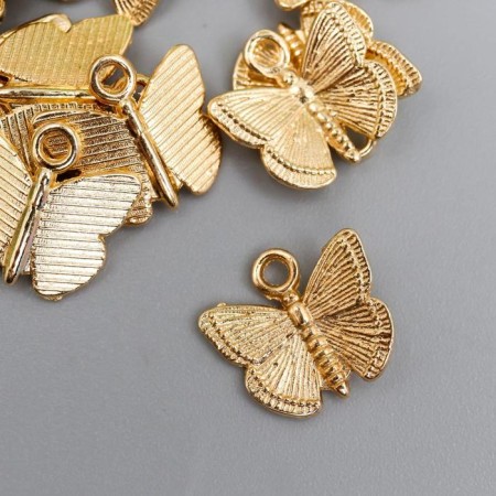 Decor for creativity Metal "Butterfly in strip" gold 1.2x1 cm