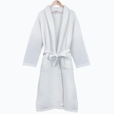 Unisex bathrobe Pamira, size xxl, white color